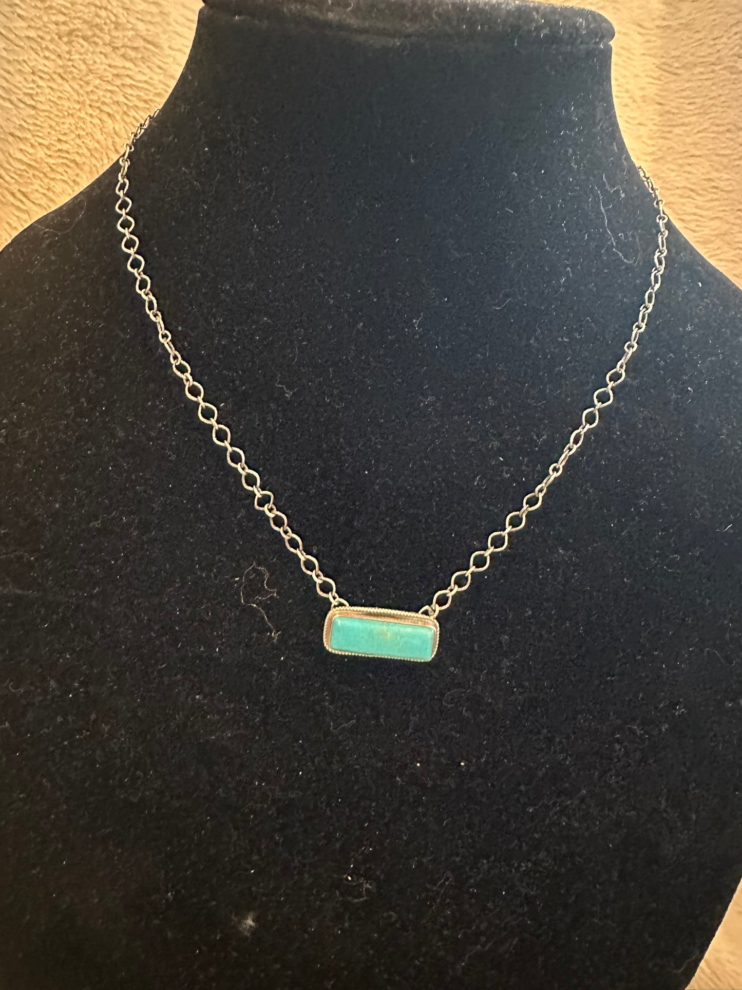 turquoise bar necklace