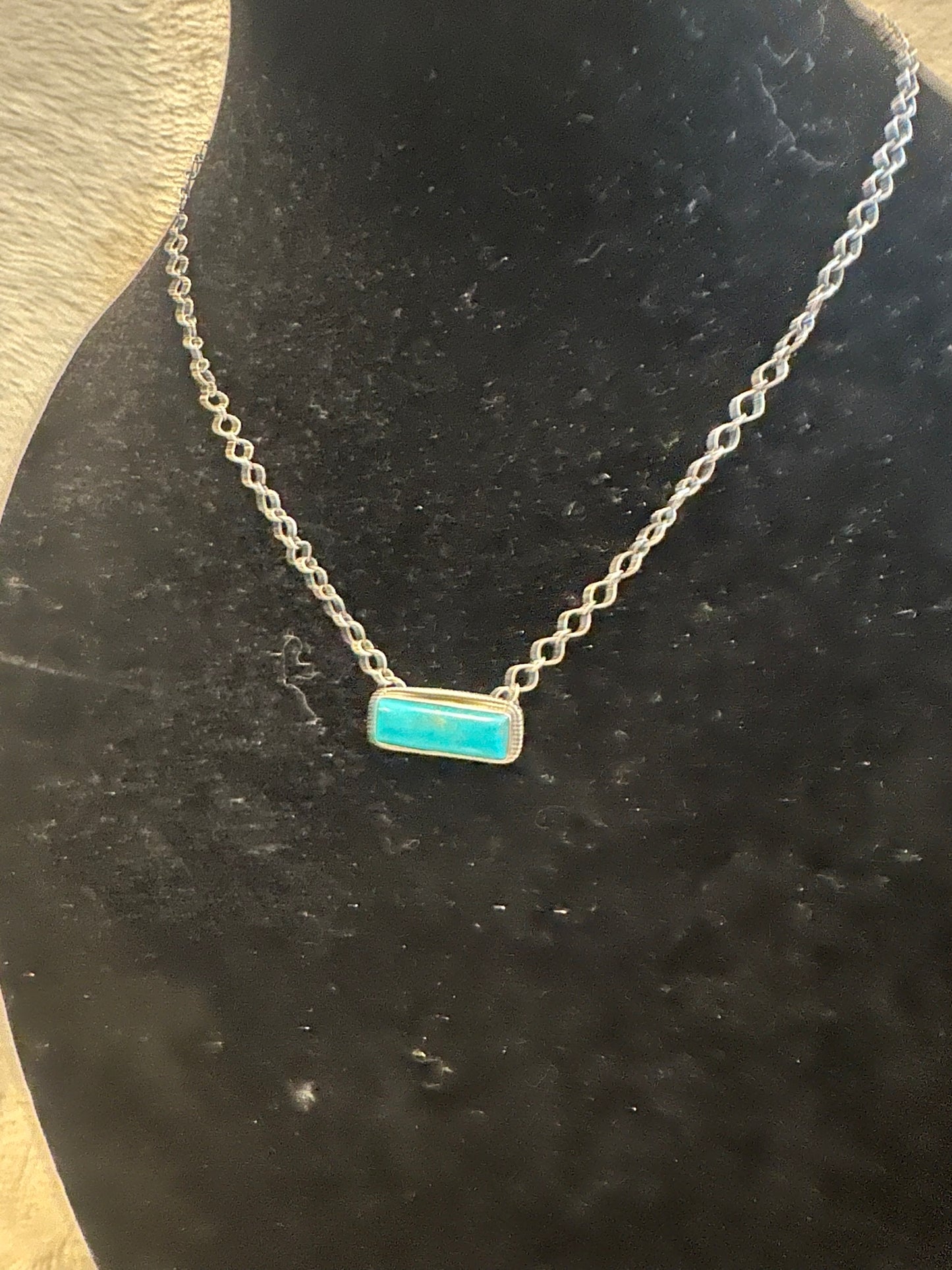 turquoise bar necklace