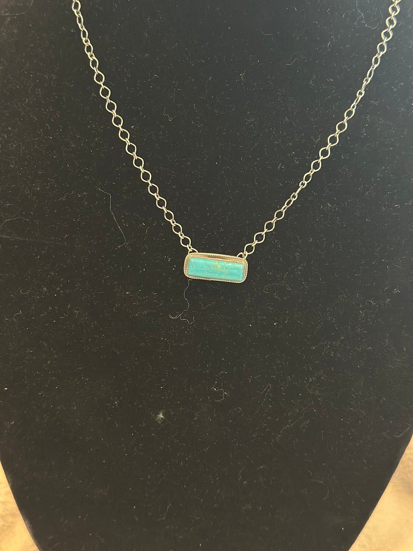 turquoise bar necklace