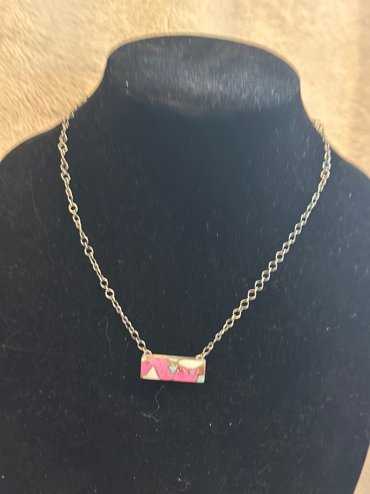 cotton candy bar necklace