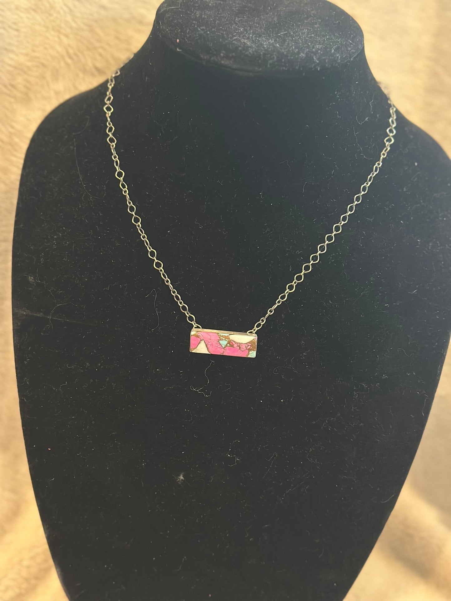 cotton candy bar necklace