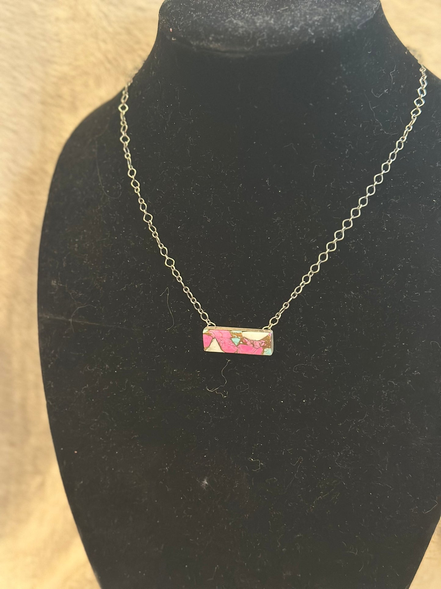 cotton candy bar necklace