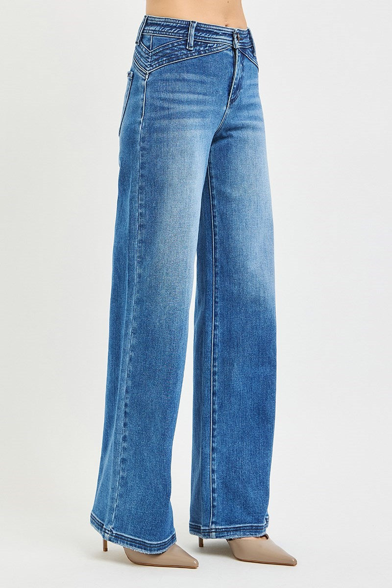 High rise wide legs jeans - PW21466