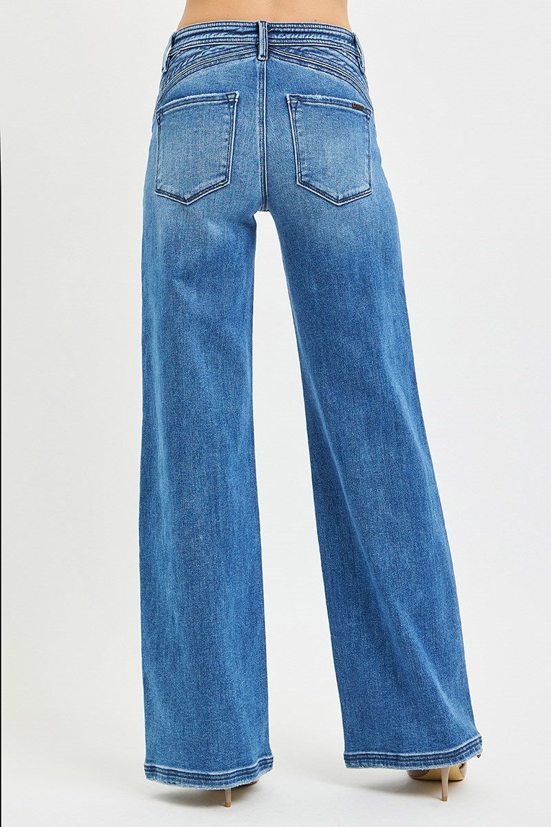 High rise wide legs jeans - PW21466