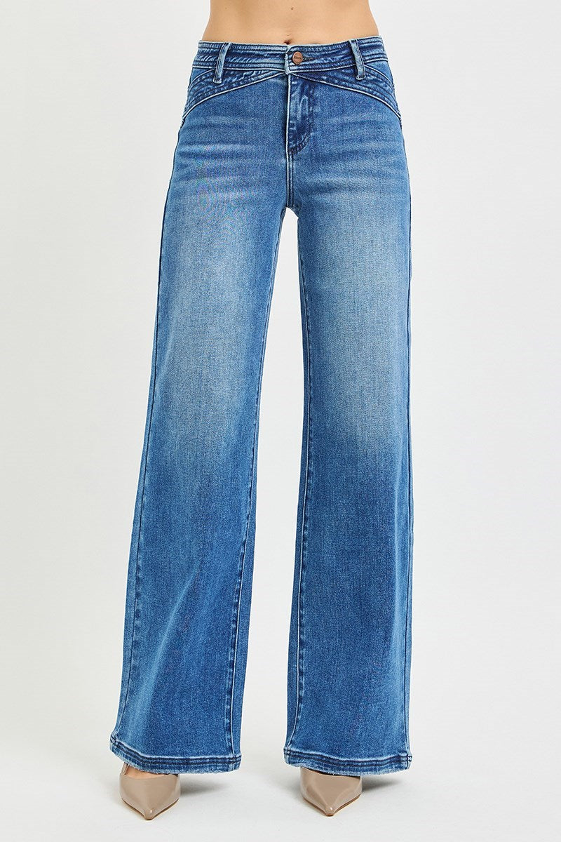 High rise wide legs jeans - PW21466