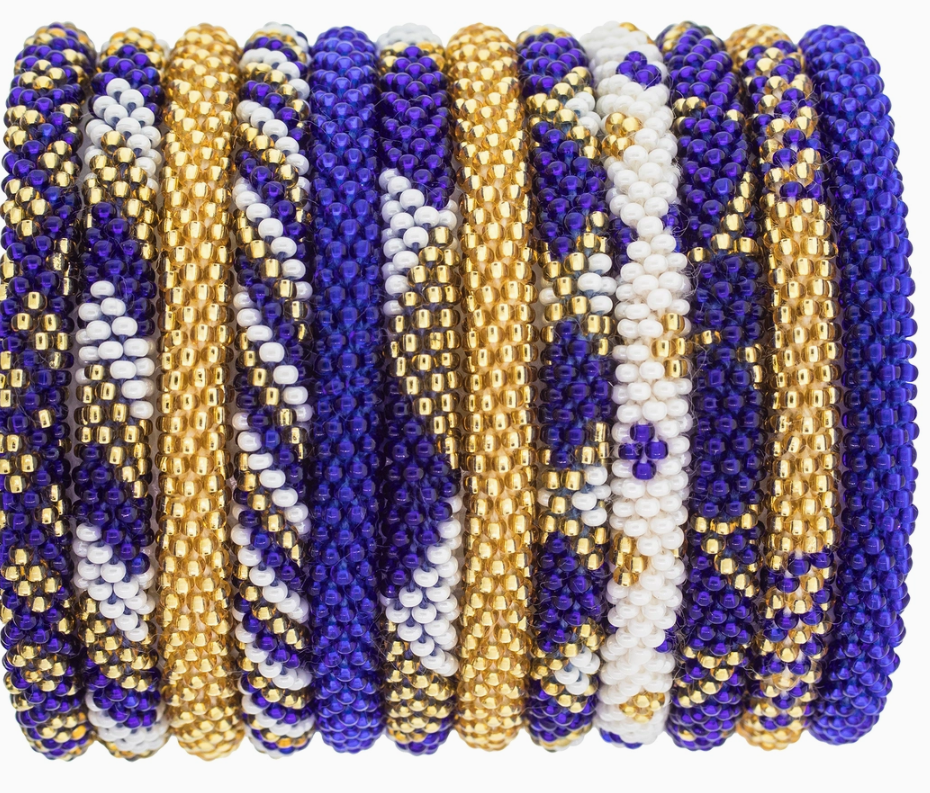 Roll-On® Bracelet Gold and Navy