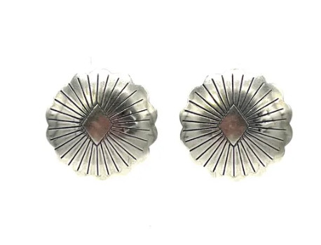 Sterling Silver Concho Earrings