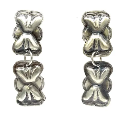 Navajo Handmade Silver Earrings - Joan Begay