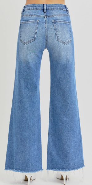 TUMMY CONTROL HIGH RISE WIDE JEANS