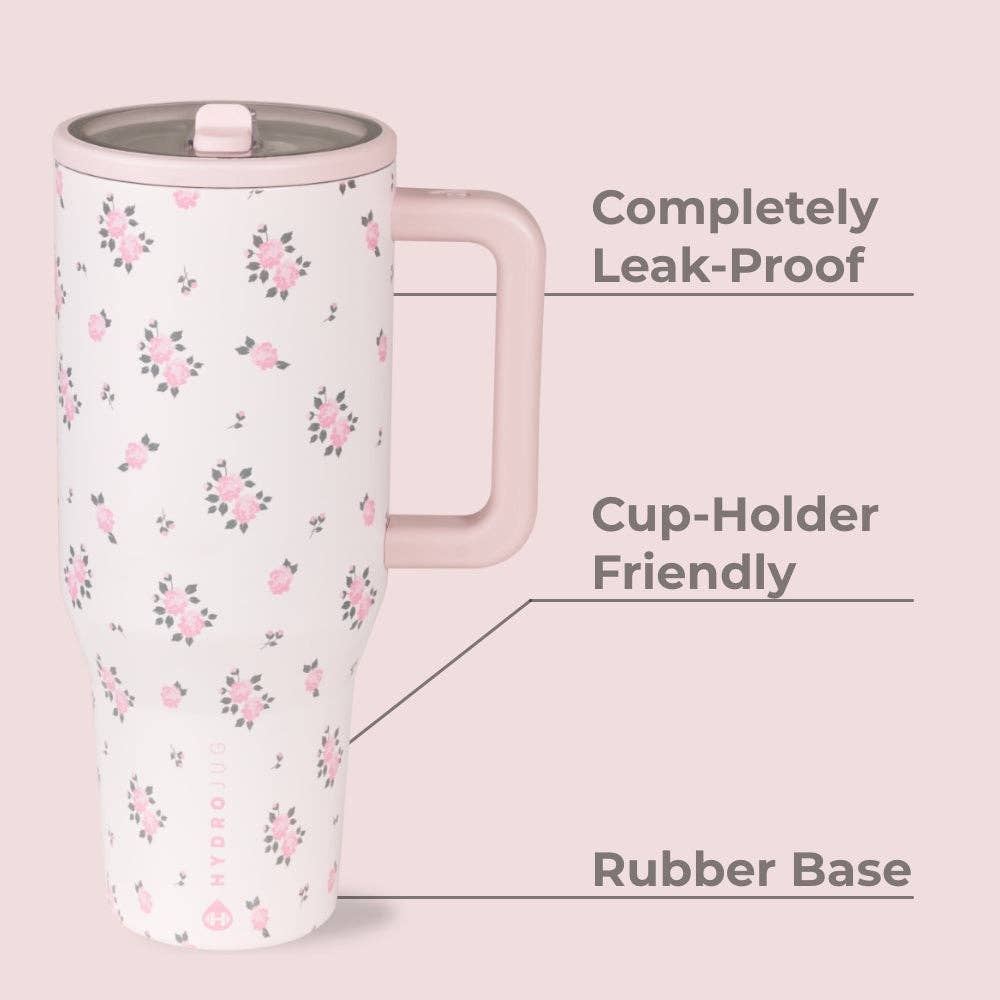 Wildrose Floral 40 oz Traveler Tumbler