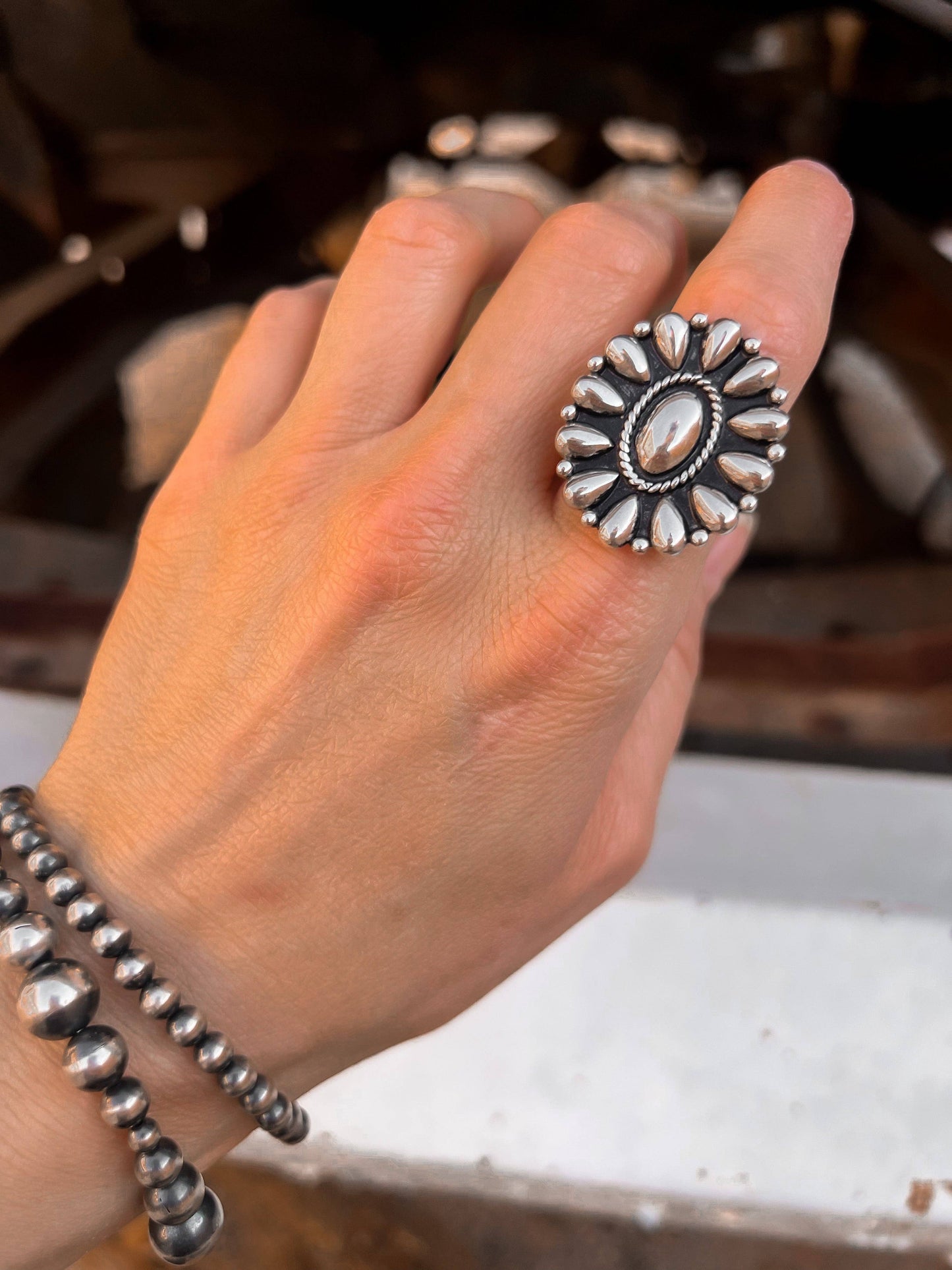 Sundown Petals Sterling Silver Ring