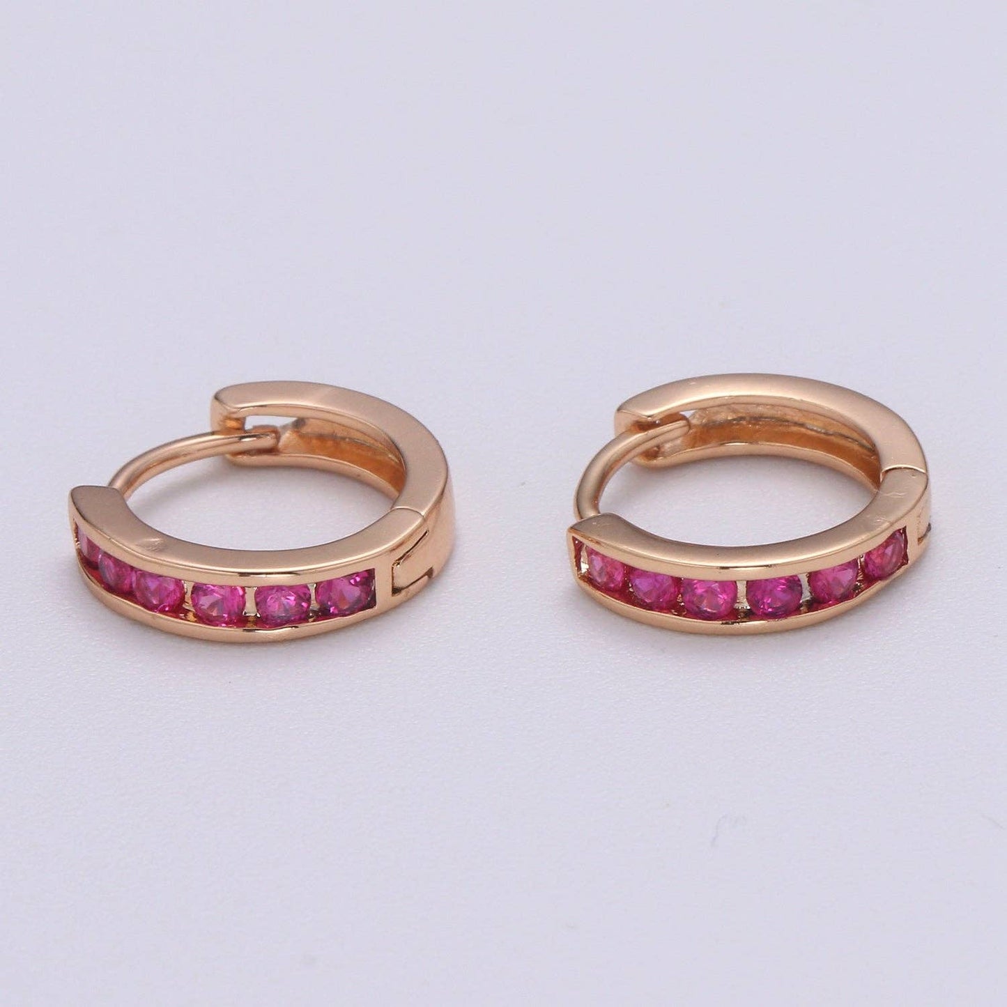 Gold Filled Dainty Minimalist Cz Huggie Earring P178 P179