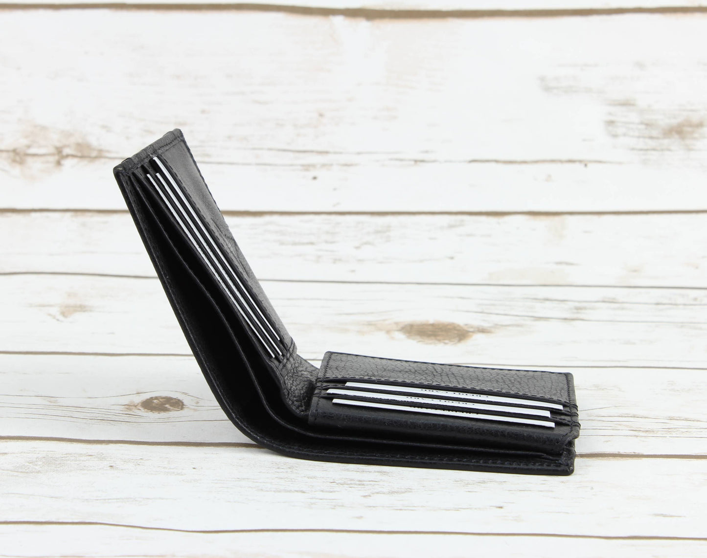 Hair On Hide Men's Wallet In Black AB W01 Black