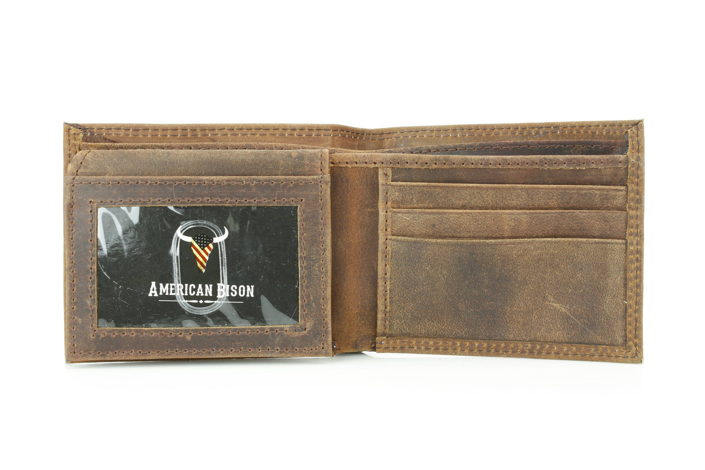 Bi-Fold Wallet with Flag & Bison Skull ABMW 25-2008