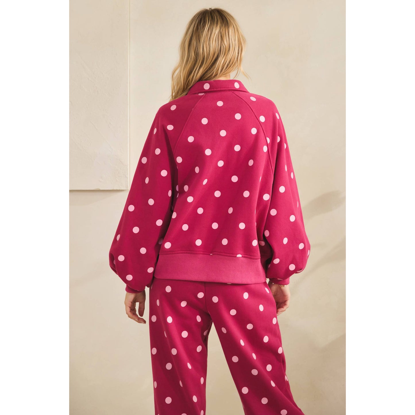 Playful Dot Quarter Zip