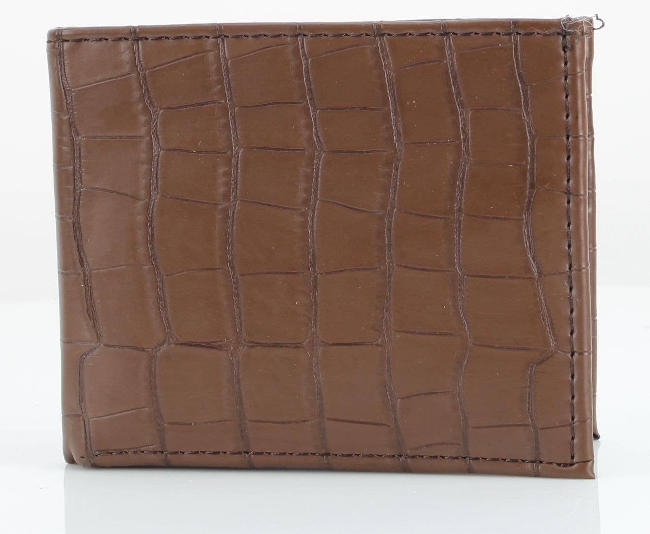 Lizard Print Embossed Vegan Leather Bi Fold Wallet