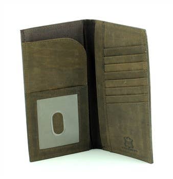 Gator Print Pebbled Grain Water Buffalo Rodeo Wallet 1726