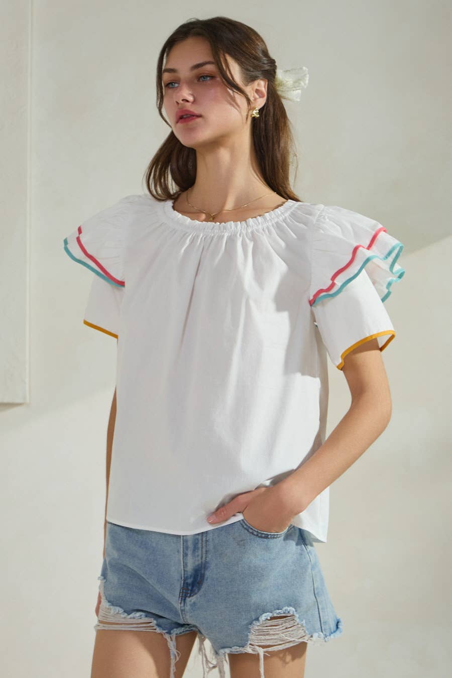 Solid Poplin Blouse