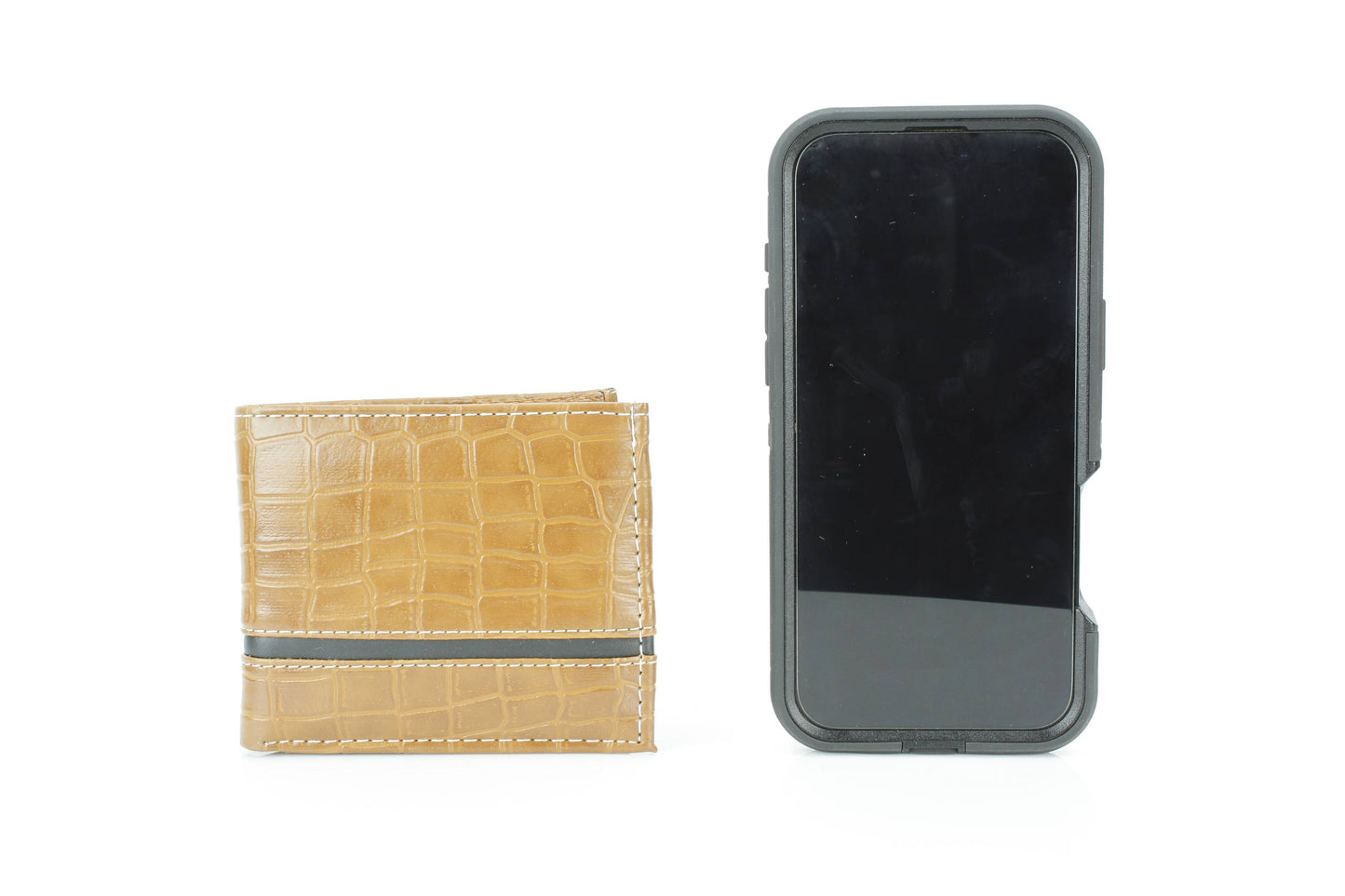 Crocodile Embossed Vegan Wallet with Solid Band VL 904