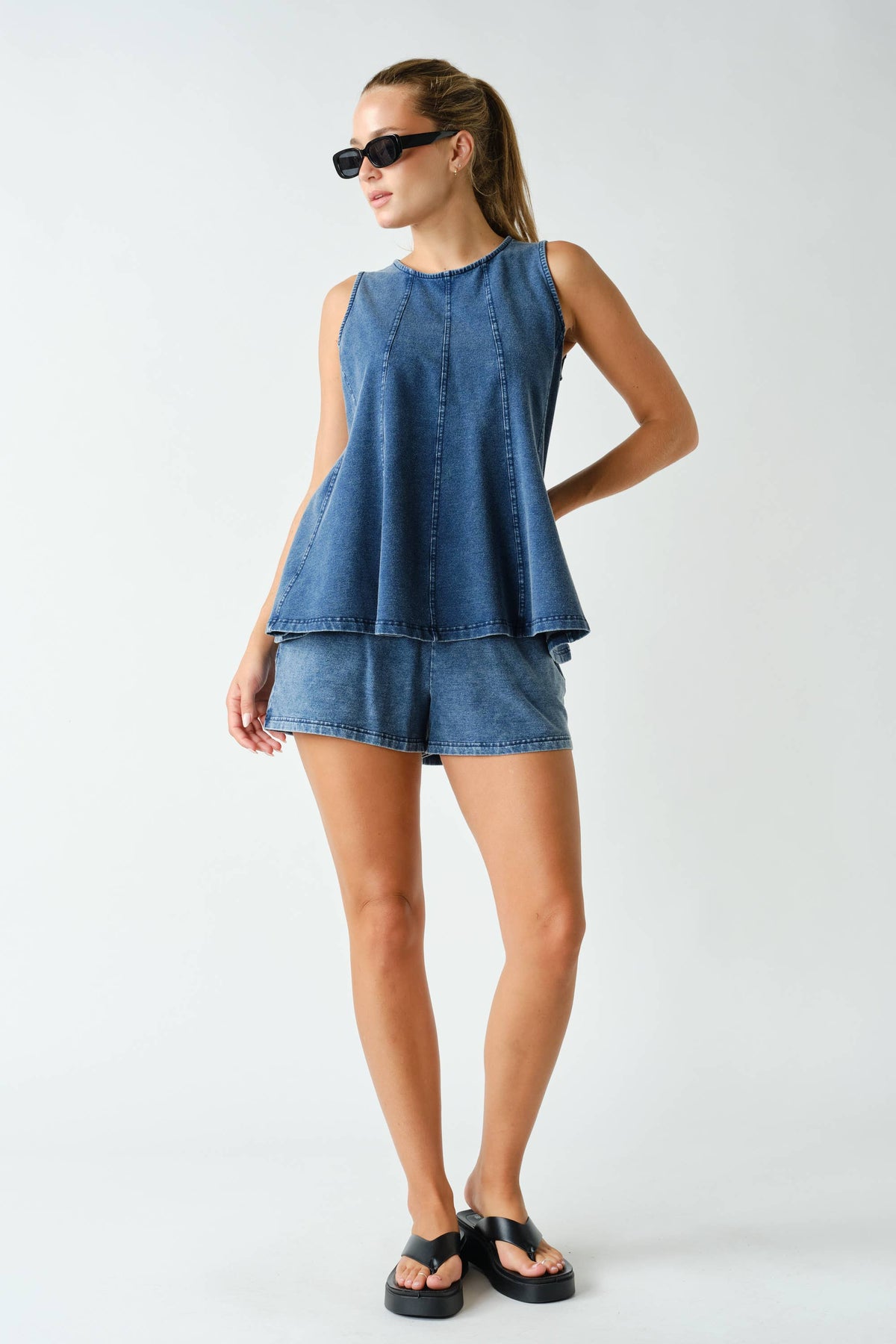 Monterey Soft-Wash Stretch-Denim Leisure Set