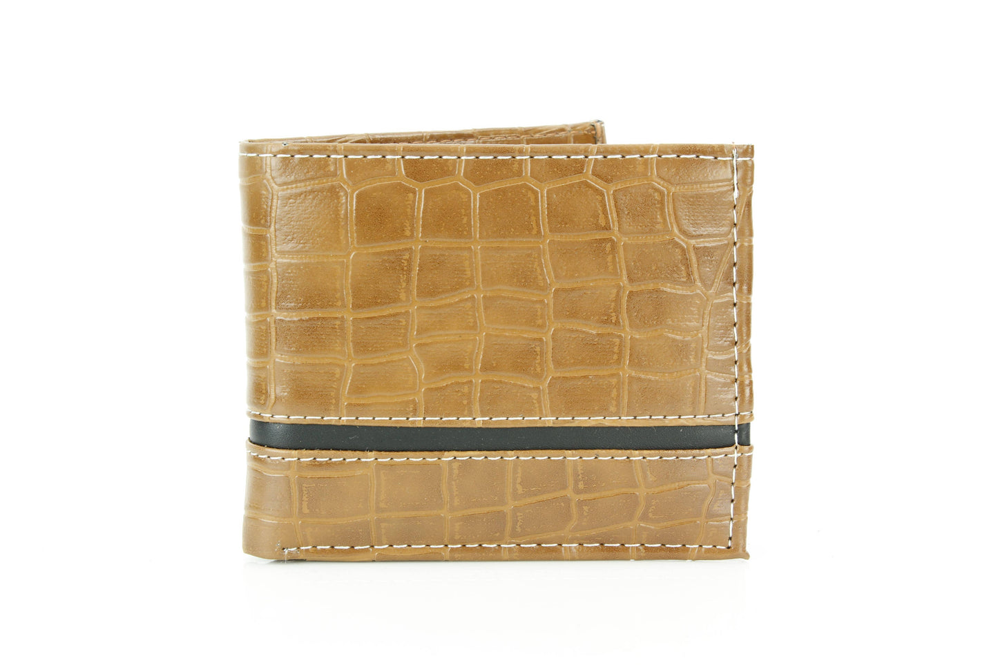 Crocodile Embossed Vegan Wallet with Solid Band VL 904