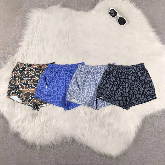 Western Camo Leopard Yoga Shorts
