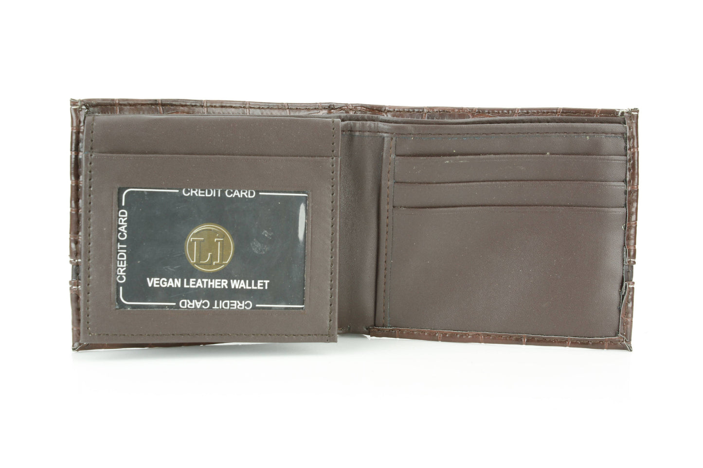 Crocodile Embossed Vegan Wallet with Solid Band VL 904