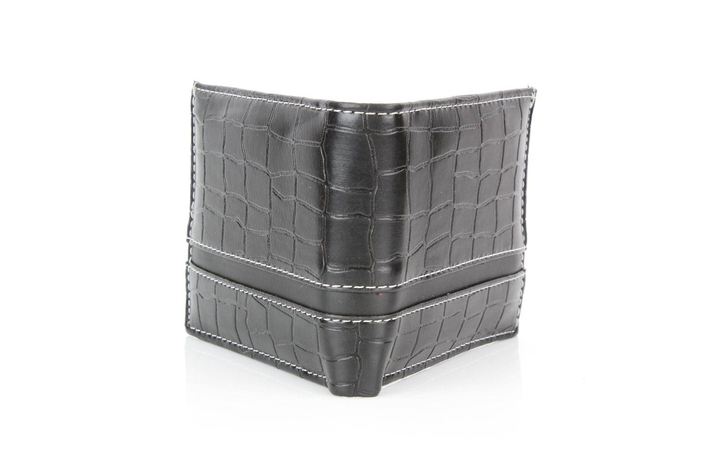Crocodile Embossed Vegan Wallet with Solid Band VL 904