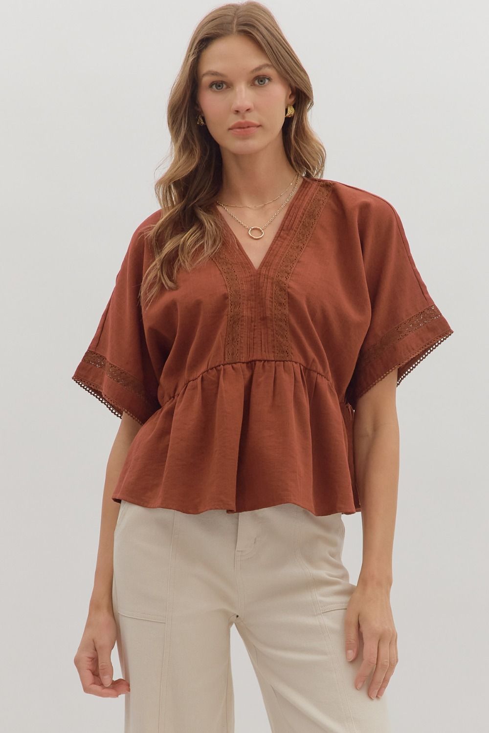 Short Sleeve Peplum top