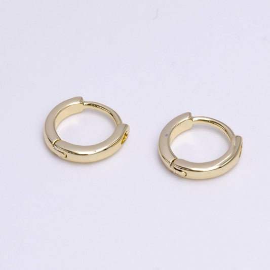 14K Gold-Filled 10mm Mini Flat Cartilage Huggie Earrings