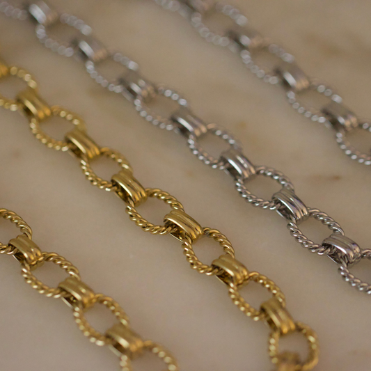 Laurel Link Necklace – Waterproof Stainless Steel