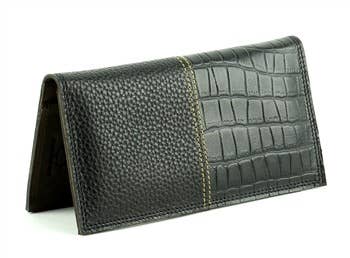 Gator Print Pebbled Grain Water Buffalo Rodeo Wallet 1726