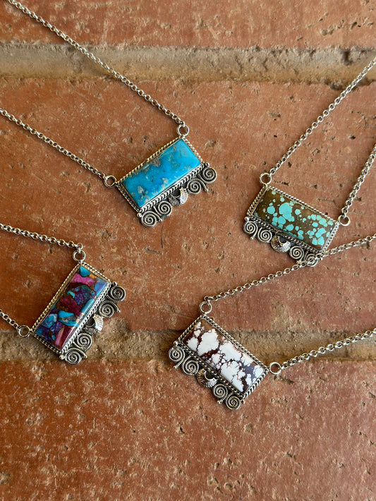 Handmade Sterling Silver Bar Necklaces